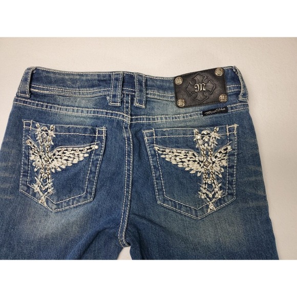 Miss Me Boot Cut angle Cut Rhinestone Size 29 JP 5117 - Picture 10 of 11